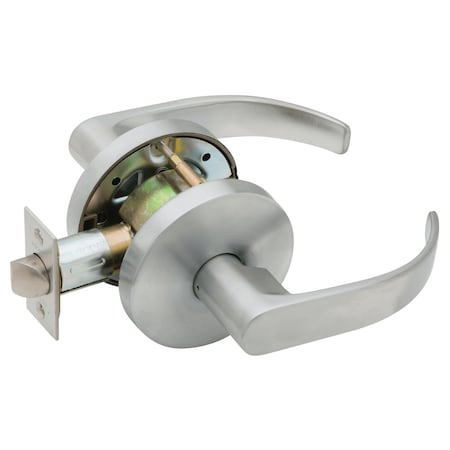 Falcon Grade 2 Communicating/Exit Cylindrical Lock, Non-Keyed, Quantum Lever, Standard Rose, Satin Chrome W161D Q 626
